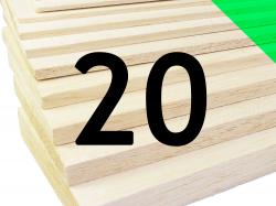 Пластина бальзова 20x100x1000мм (Середня)