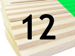 Пластина бальзова 12x100x1000мм (Середня)