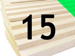 Пластина бальзова 15x100x1000мм (Середня)