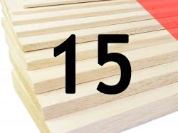 Пластина бальзова 15x100x1000мм (Важка)