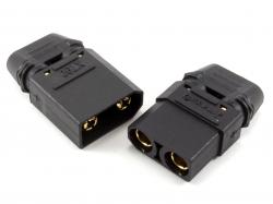 Роз’єм нейлоновий XT90 з ізолюючою насадкою (пара) (чорний)