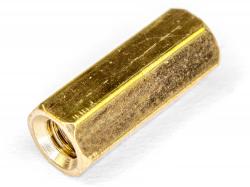 Стійка латунна з двосторонньою внутрішньою різьбою M3х12мм