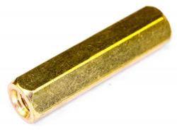 Стійка латунна з двосторонньою внутрішньою різьбою M3х20мм
