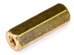 Стійка латунна з двосторонньою внутрішньою різьбою M2х12мм