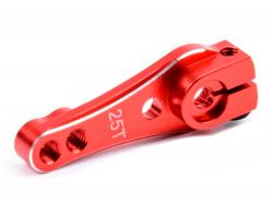 Алюмінієва качалка 25Т 32.5мм для сервомеханізмів (червона)