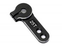 Алюмінієва качалка 25Т 27мм для сервомеханізмів (чорна)