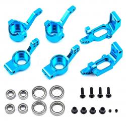 Комплект кулаків та тримачів HSP (алюміній) для автомоделей 1/10 сині 