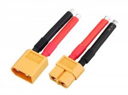 Силовий роз’єм XT60 (папа+мама) з дротами 4см