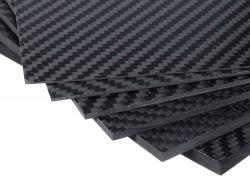 Пластина карбоновая 3мм x 500мм x 400мм (3K Plain плетения)