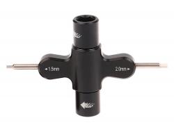 Викрутка шестигранник 1.5мм/2.0мм з гайковим ключом для пропелерів M3/M5